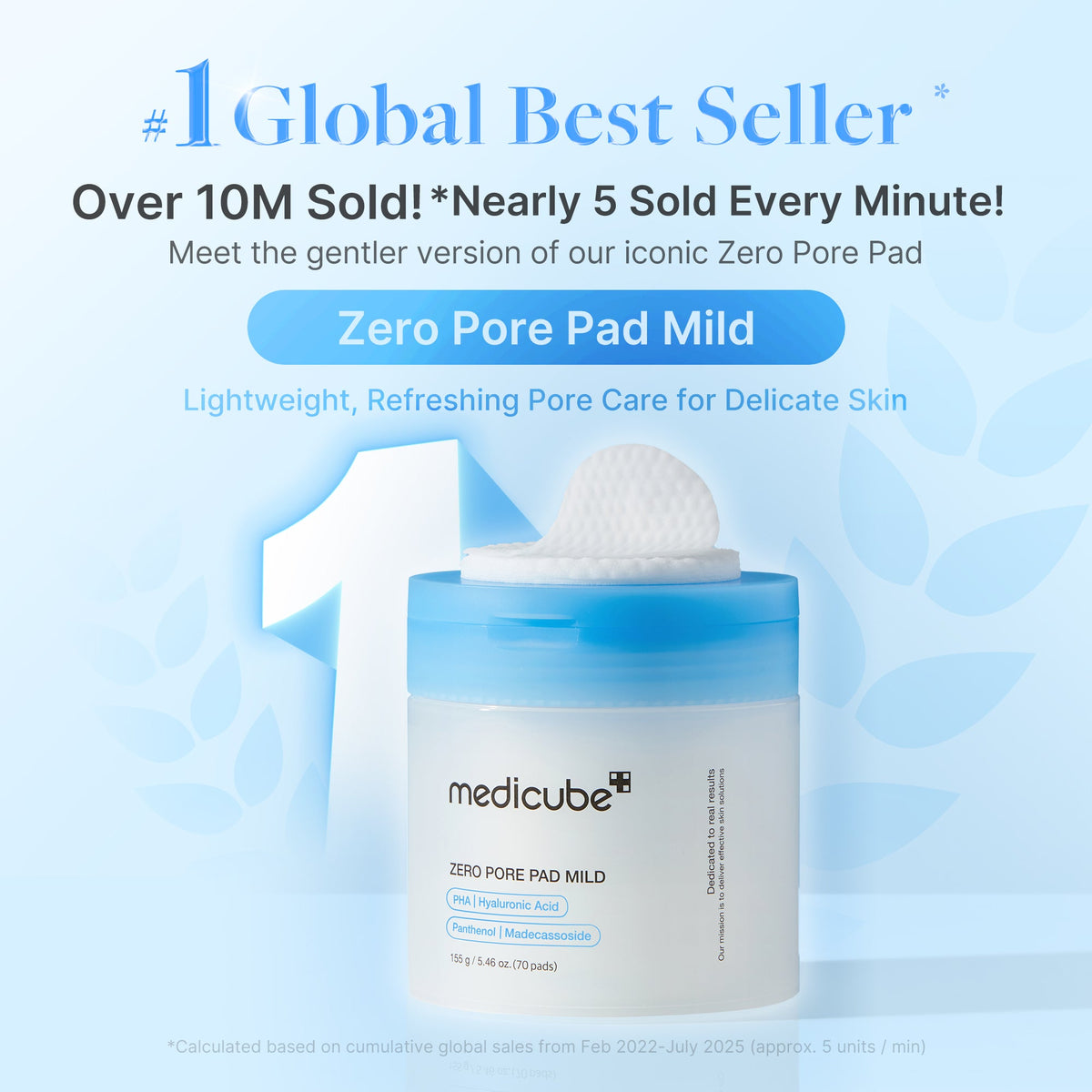 Medicube Zero Pore Mild Pad švelnūs šveičiamieji diskeliai, 155 g / 70 vnt. – papildomas gamintojo vaizdas