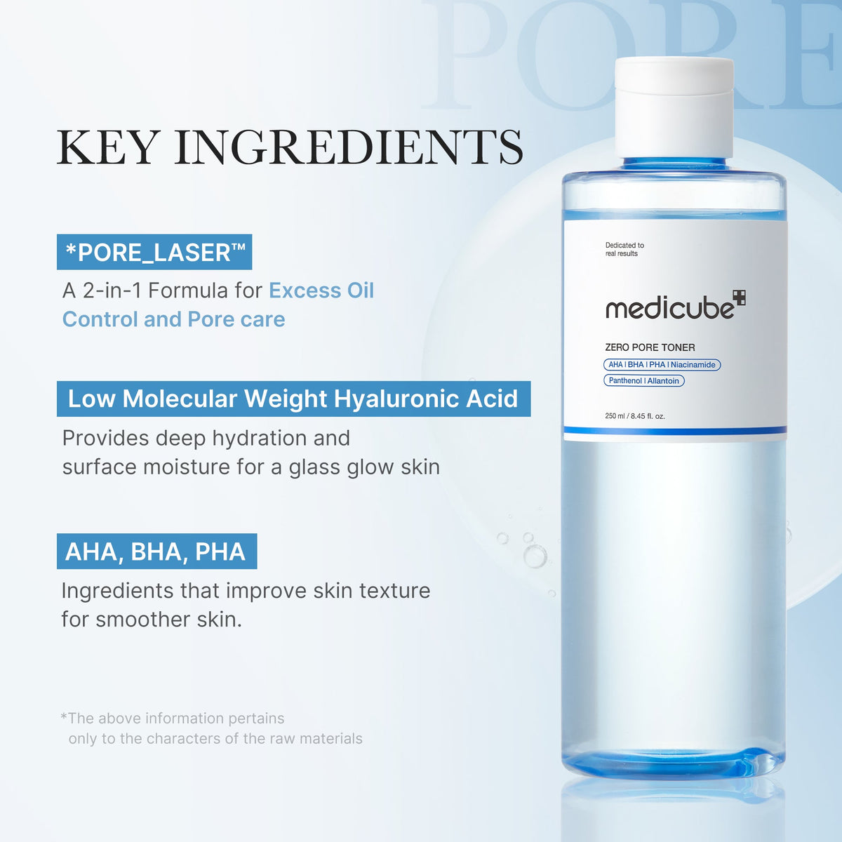 Medicube Zero Pore Toner poras prižiūrintis tonikas, 250 ml – papildomas gamintojo vaizdas