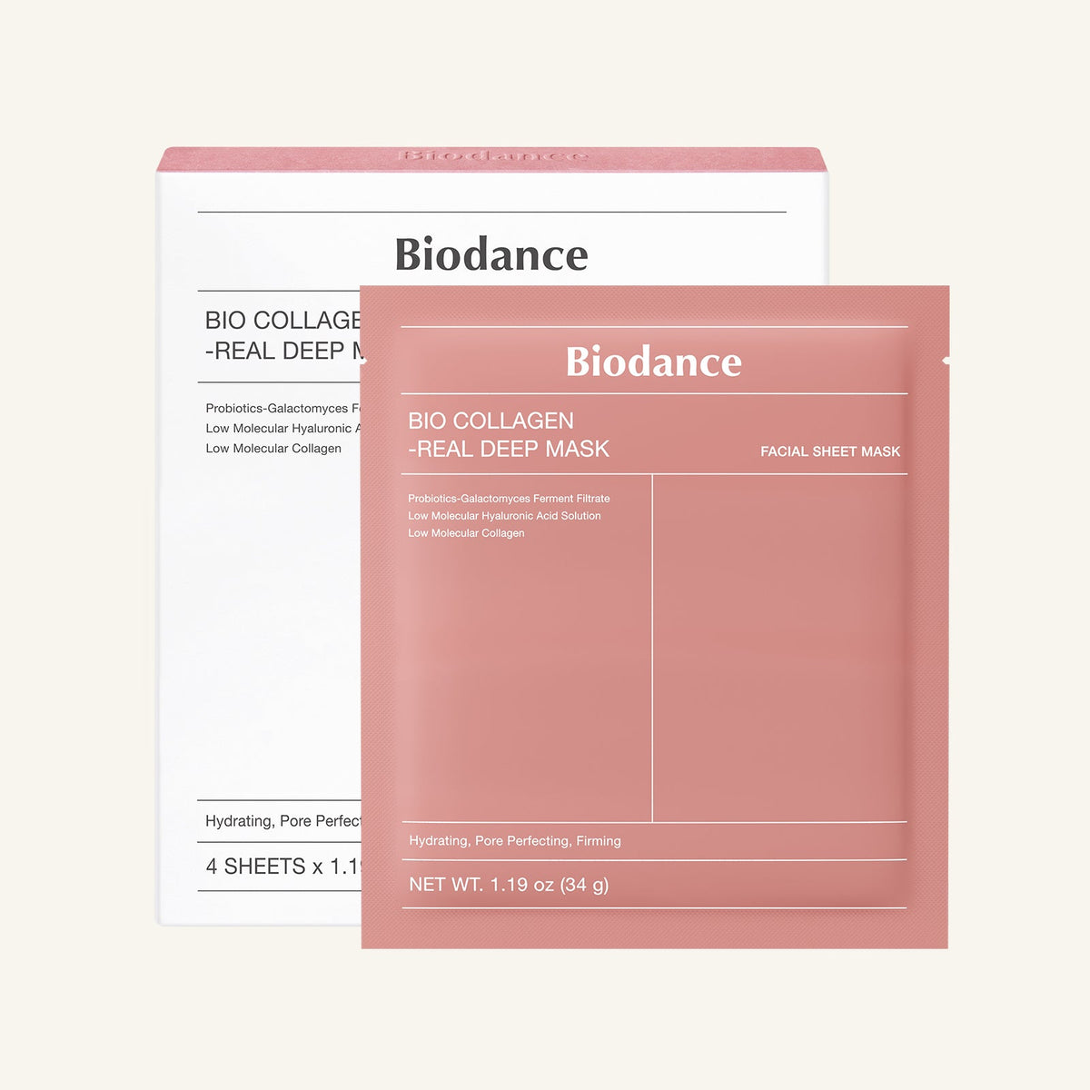 Biodance – Bio Collagen-Real Deep Mask 4 Sheets x 1.19 oz, 34g – papildomas gamintojo vaizdas