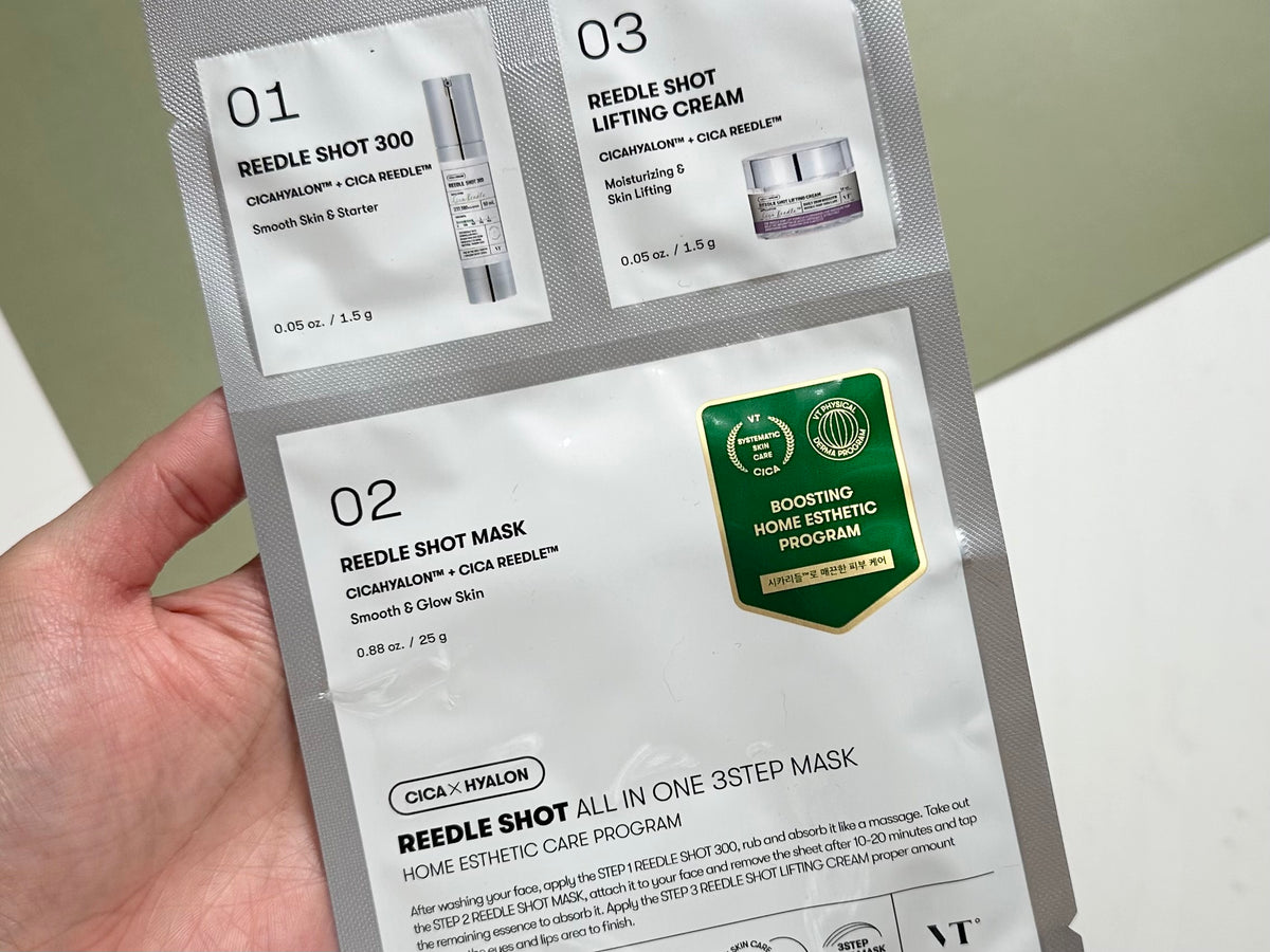 VT Cosmetics – Maschera Reedle Shot All-in-One in tre fasi, 1 pezzo