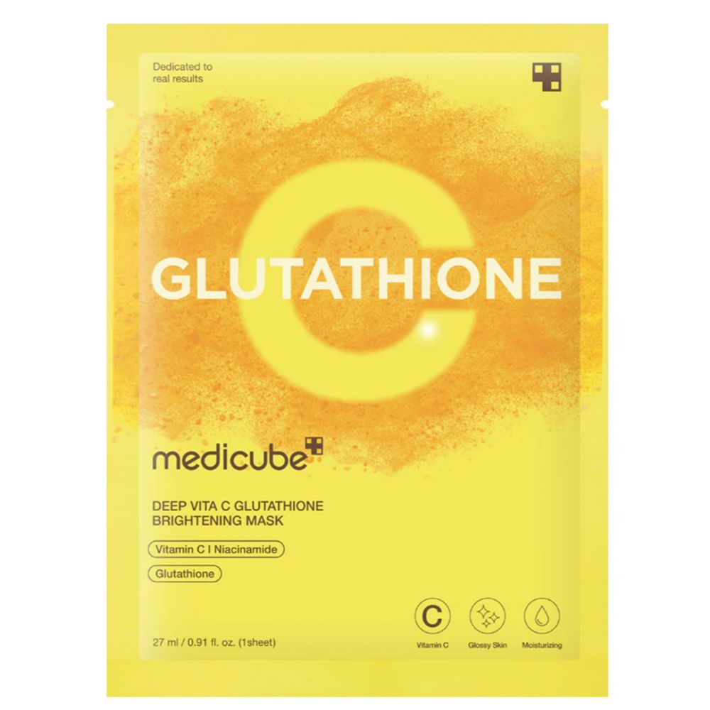 Medicube – Maschera illuminante Deep Vita C Glutathione, 1 pezzo