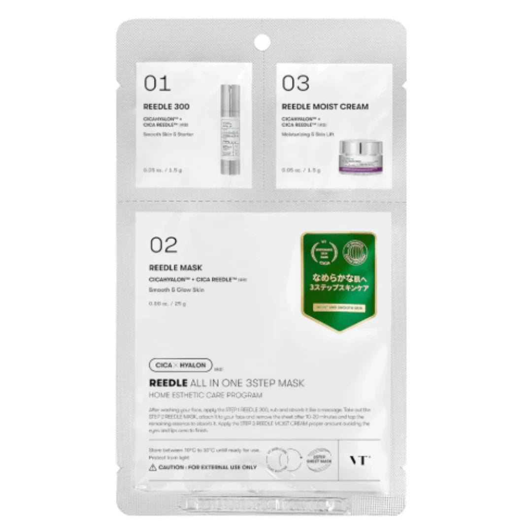 VT Cosmetics – Maschera Reedle Shot All-in-One in tre fasi, 1 pezzo
