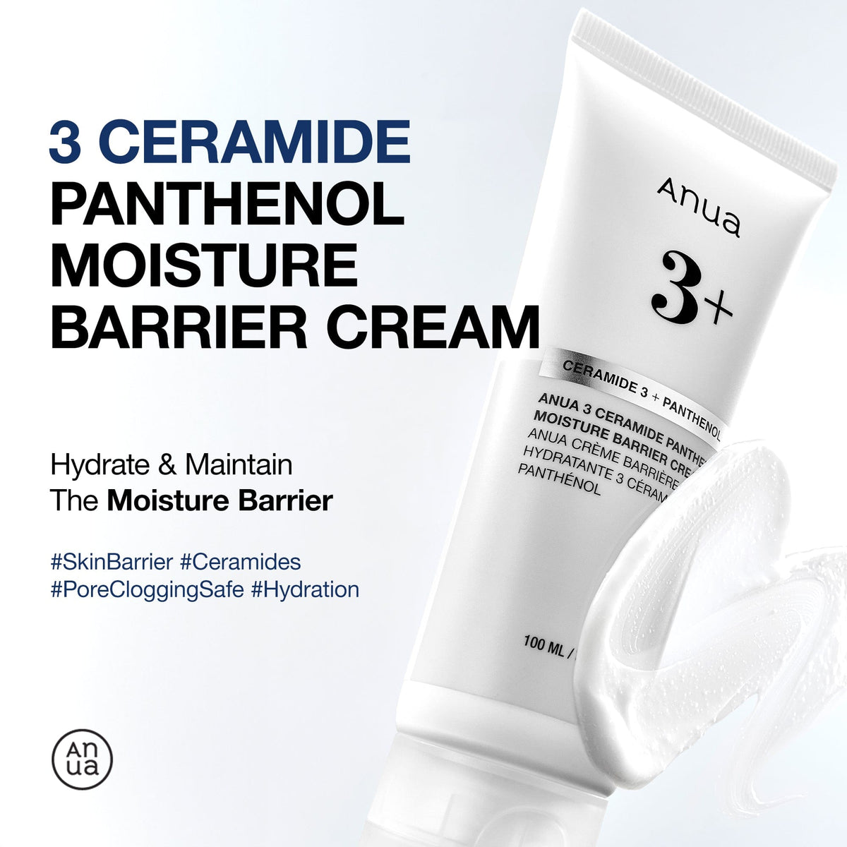Anua 3 Ceramide Panthenol Moisture Barrier Cream barjerą puoselėjantis kremas, 100 ml – papildomas gamintojo vaizdas