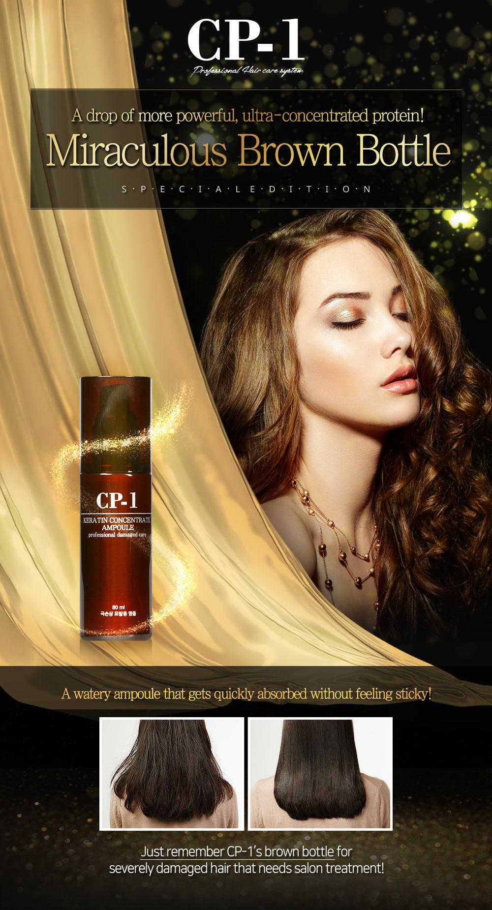Esthetic House CP-1 Keratin Concentrate Ampoule plaukų esencija su keratinu, 80 ml – papildomas gamintojo vaizdas