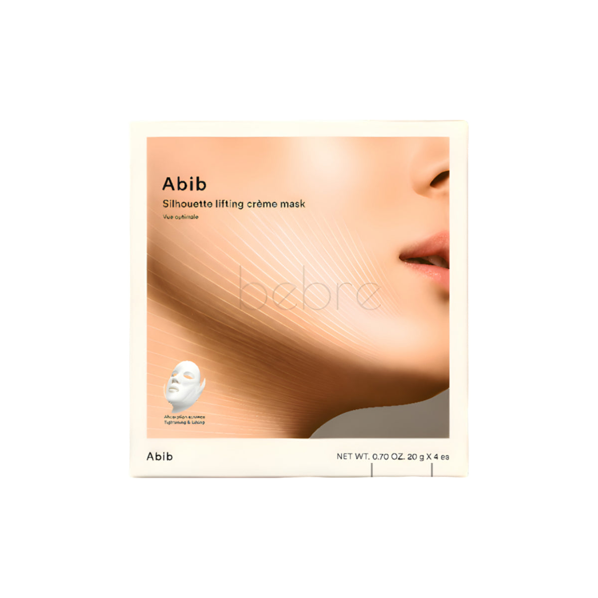 ABIB Maschera in crema rassodante per il viso Silhouette V-Up Solution, 4 fogli