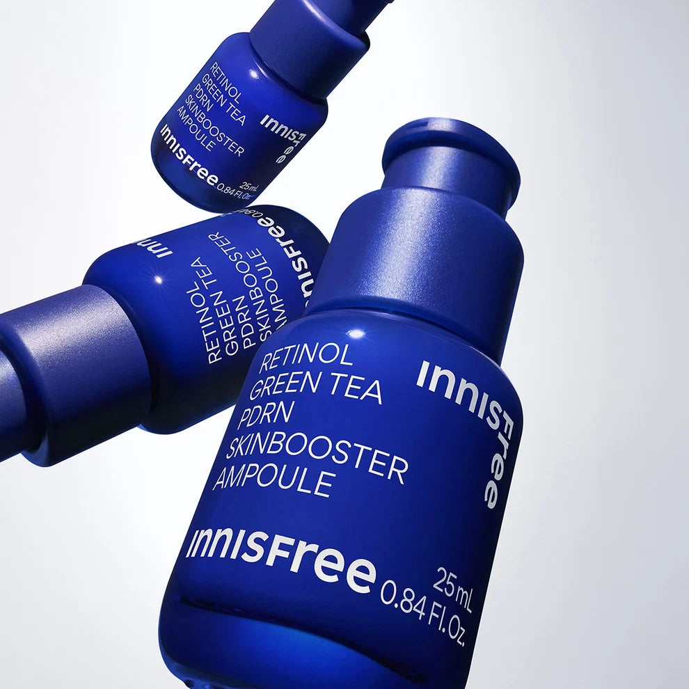 Innisfree – Retinol Green Tea PDRN Skin Booster Ampoule, 25ml – papildomas vaizdas 2