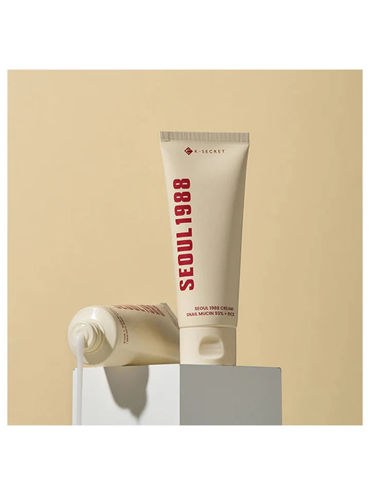 K – SECRET - SEOUL 1988 Cream: Snail Mucin 93% + Rice - 100ml – papildomas vaizdas 4