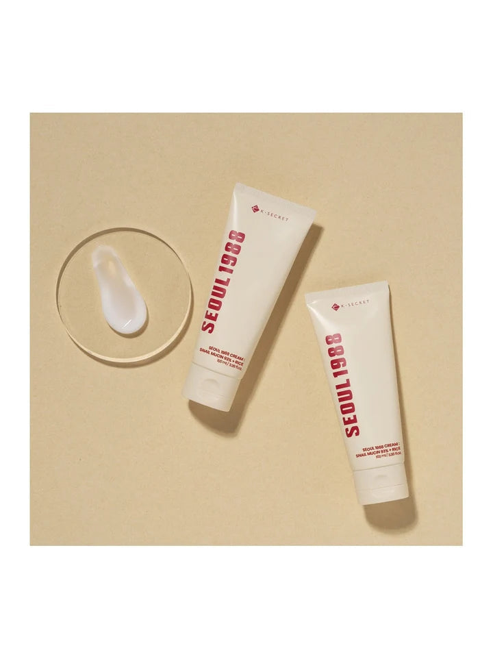 K – SECRET - SEOUL 1988 Cream: Snail Mucin 93% + Rice - 100ml – papildomas vaizdas 5