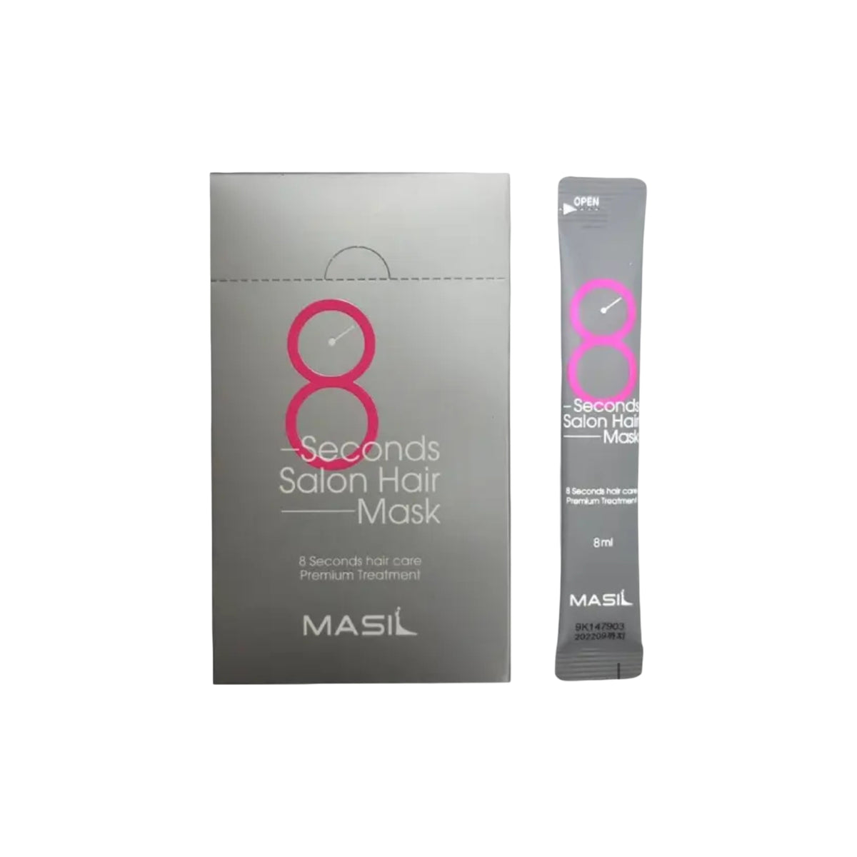 Maschera per capelli da salone MASIL 8 Seconds, confezione da 1, 8ml×20pz