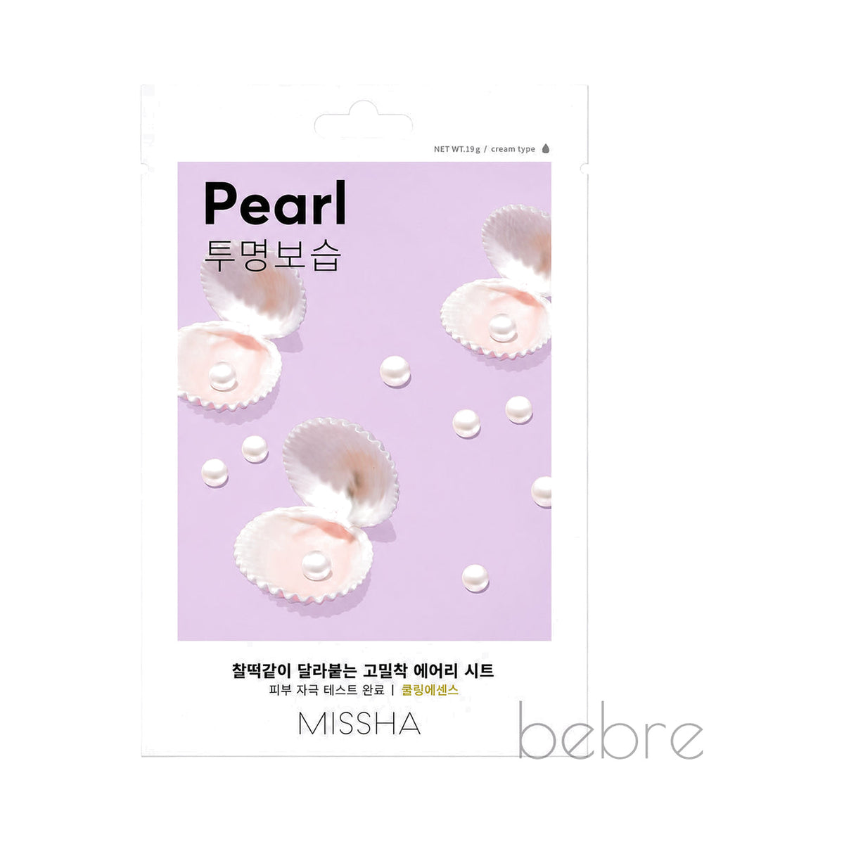 MISSHA Airy Fit Sheet Mask Pearl, 1 vnt.