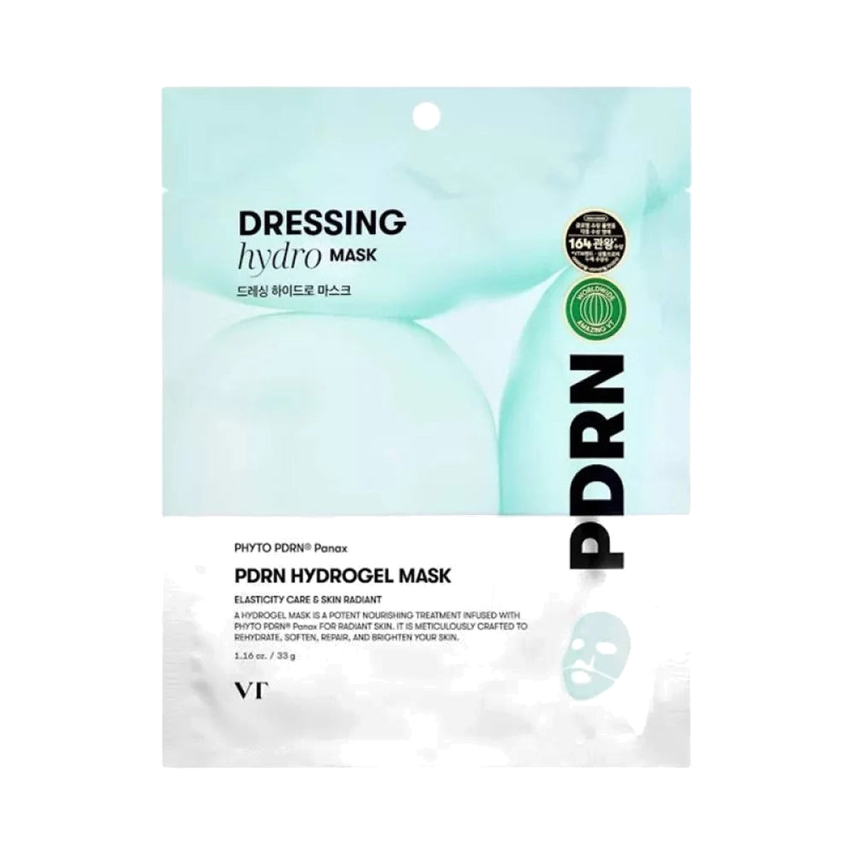 VT Cosmetics PDRN Hydrogel Mask drėkinamoji hidrogelio kaukė, 33 g / 1 vnt.