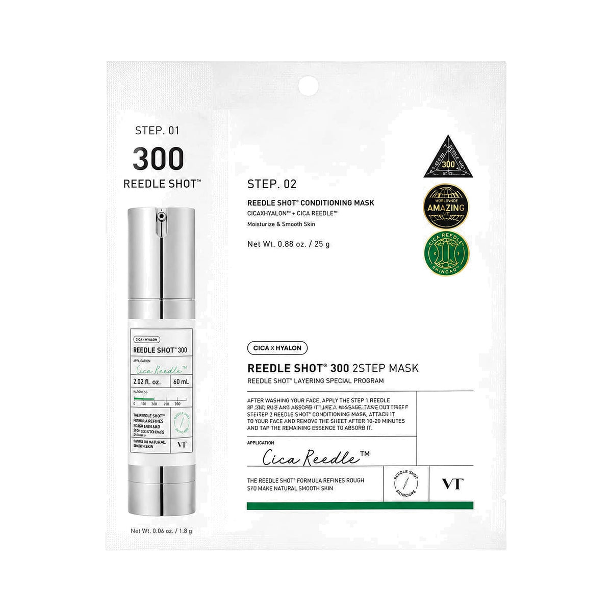VT Cosmetics - Reedle Shot 300 2Step Mask, 5 sheets