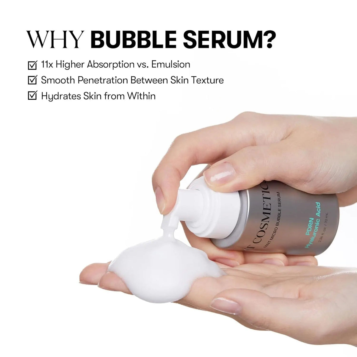 VT Cosmetics – Siero microbolle alla menta PDRN Acid, 70ml – immagine aggiuntiva del prodotto