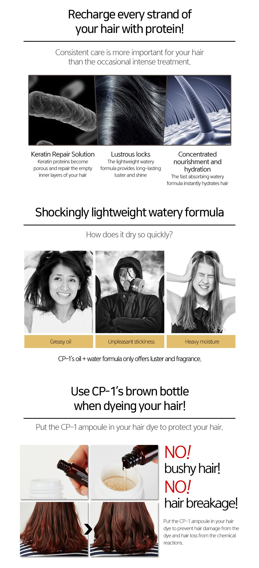 Esthetic House CP-1 Keratin Concentrate Ampoule plaukų esencija su keratinu, 80 ml – papildomas gamintojo vaizdas
