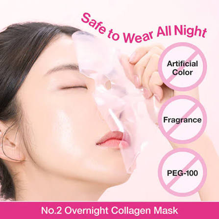 Numbuzin – Maschera No.2 Rose PDRN Overnight Collagen, 37 g, 1 pezzo