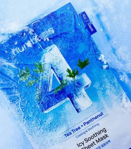 Numbuzin No.4 Icy Soothing Sheet Mask – Maschera lenitiva in tessuto, 27 g / 1 pezzo