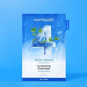 Numbuzin No.4 Icy Soothing Sheet Mask – Maschera lenitiva in tessuto, 27 g / 1 pezzo