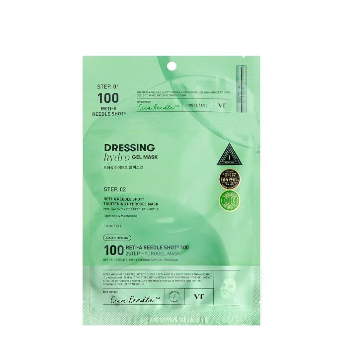 VT Cosmetics – Maschera idrogel Reti-A Reedle Shot 100 in due fasi